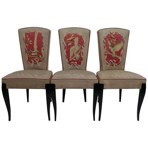 French Art Deco Dining Chairs Suite Of 8 At 1stdibs