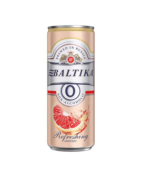 Baltika 0 Grapefruit Non Alcoholic Beer Cans 330ml Boozy