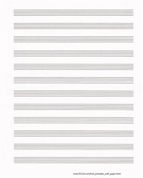 Music Paper Printable Free Staff Paper In A Printable