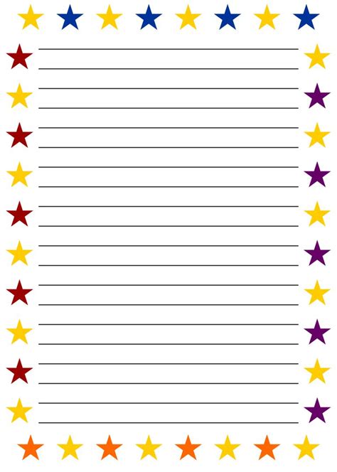 Free Lined Paper With Border 9 Best Images Of Standard Printable