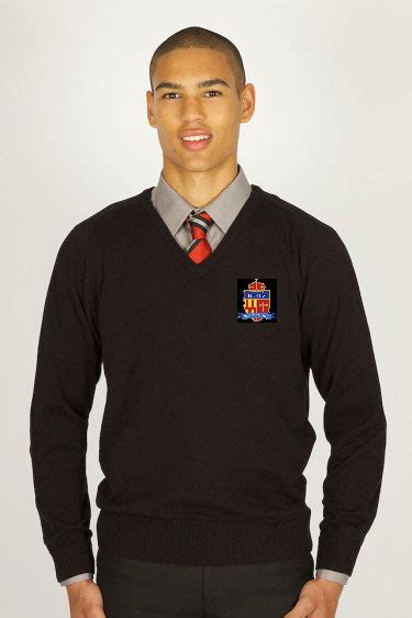 Dukes Secondary School Approved V Neck Jumper With Logo Michael