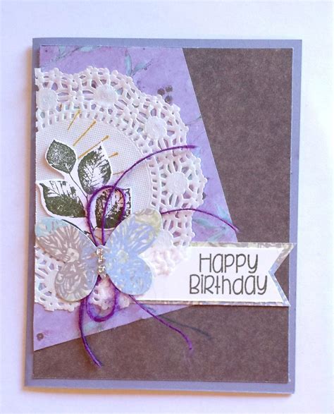 Birthdays only come once a year, so this is your chance to make the occasion special! Happy Birthday, Birthday Wishes, Celebrate, Doily, Purple, Pretty, Card for Friend, Handmade ...