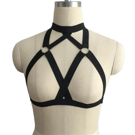 New Hollow Out Halter Broad Edge Shackles Suit Expose Chest Back