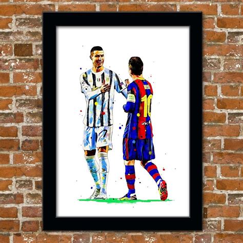 A Cristiano Ronaldo And Loinel Messi Art Print