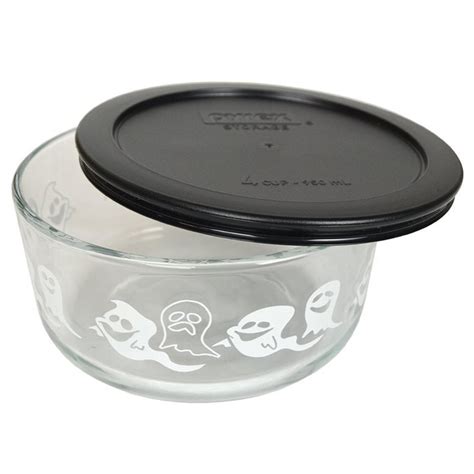 Pyrex 7201 4 Cup Ghost Glass Bowl And 7201 Pc Black Lid N2 Free Image Download