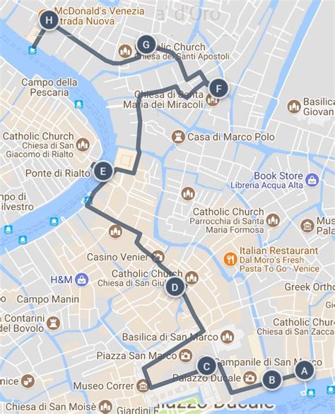 Venice Backroads Sightseeing Walking Tour Map And Other Great Ways To
