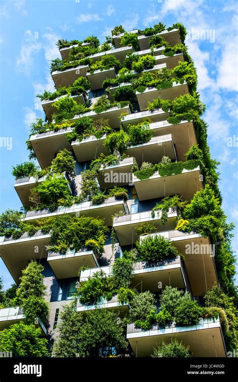 Milan Italy June 12 2017 Bosco Verticale Vertical Forest