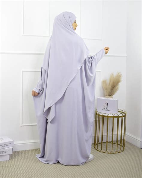 Abaya Khimar Set Medina Light Grey Ina Collection
