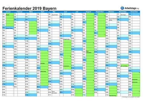 Laden sie die kalender mit feiertagen 2021 zum ausdrucken. Ferien Bayern 2019, 2020 Ferienkalender mit Schulferien ...