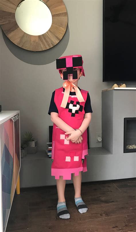 Minecraft Pink Creeper Costume Made To Order Etsy
