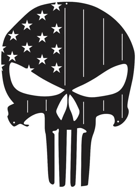 American Flag Punisher Skulls For Silhouette Free Dxf File For Free