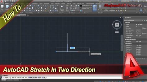 Autocad Tutorial Dynamic Block Stretch In Two Direction Youtube