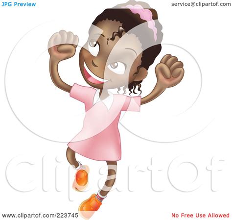 Royalty Free Rf Clipart Illustration Of A Happy African American Girl