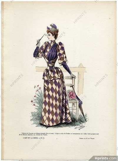 Lart Et La Mode 1891 N°16 Marie De Solar Colored Fashion