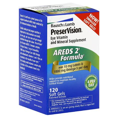 Bausch And Lomb Preservision Eye Vitamin And Mineral Supplement Areds 2