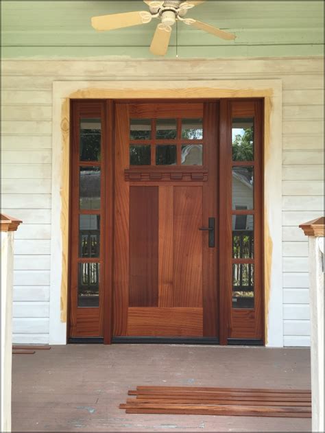 These doors with impact resistant glass protection. Craftsman Fiberglass Entry Door With Sidelights | Home and ...