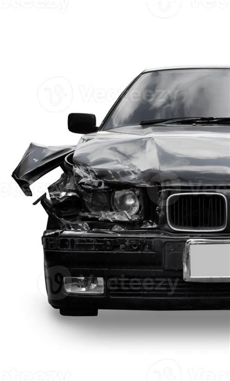 Car Crash Accident Isolated On Transparent Background Broken Headlight