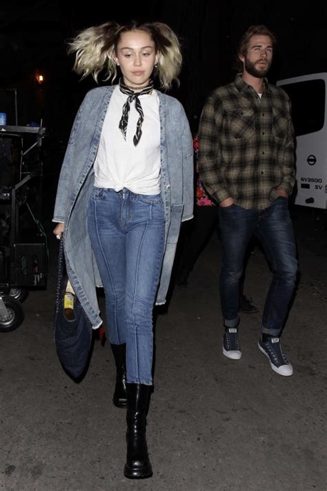 Miley Cyrus Out On A Dinner Date With Liam Hemsworth In Los Angeles