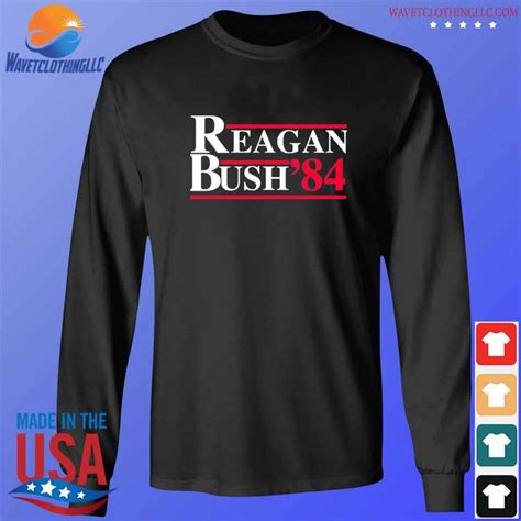 Reagan Bush 84 Retro Logo Red White Blue Election Ronald George 2024