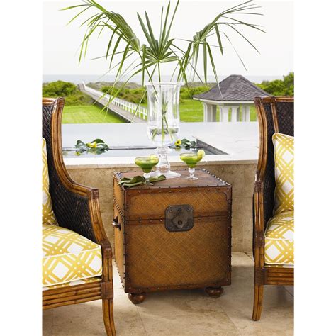 Tommy Bahama Home Island Estate 531 955 Woven East Cove Trunk End Table