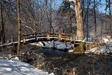 Bridge Over Snowy Valley Creek Photograph By Michael Porchik