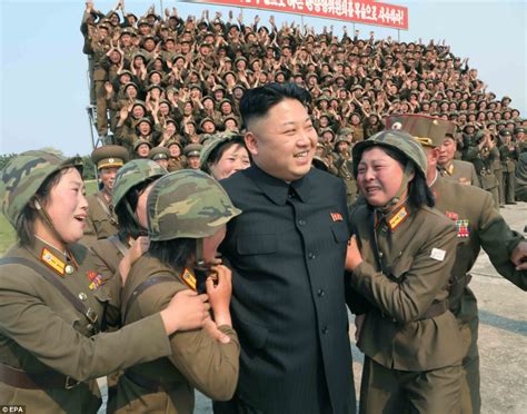 North korea executes five senior security officials. Kim Jong-un besieged by female soldiers in tears as he ...