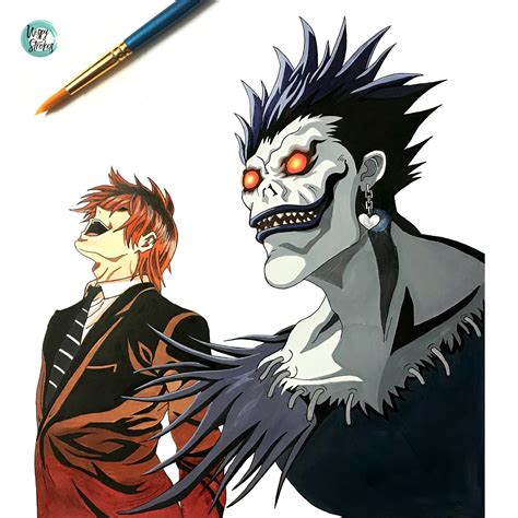 Light And Ryuk Drawing Let Me Know Your Thoughts Deathnotefanart