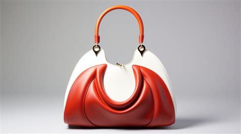 Premium Ai Image Luxurious Orange And White Handbag With Stylish Curves