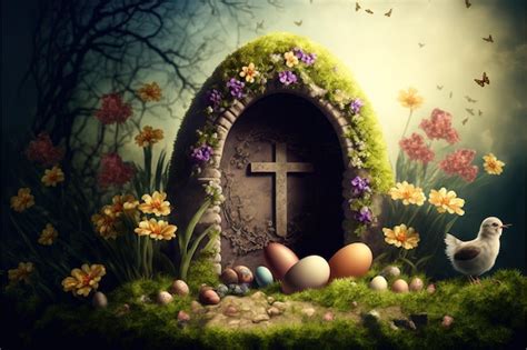 Premium Photo Easter Scene For A Photography Studio Background For
