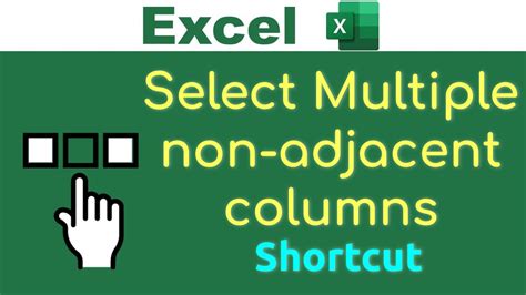 Select Multiple Non Adjacent Cells In Excel Without Mouse Youtube