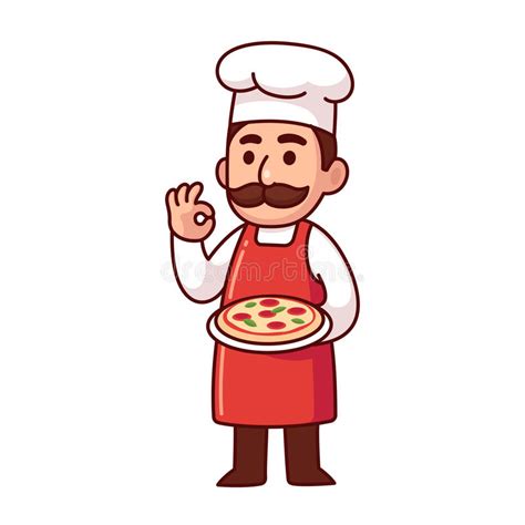Italian Pizza Chef Stock Vector Illustration Of Gourmet 83048817