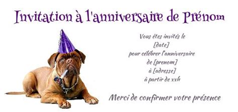 Check spelling or type a new query. Carte invitation anniversaire à imprimer gratuite chien ...