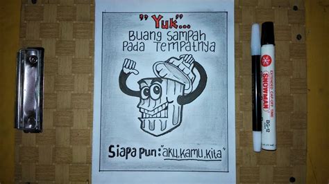Menggambar poster tema kebersihan lingkungan. Cara Membuat Poster Kebersihan Lingkungan Yang Mudah - YouTube