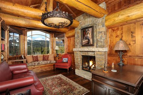 Cabin Style Living Rustic Home Offices Rustic House Home Office Design