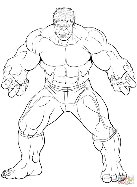 Avengers The Hulk Coloring Page Free Printable Coloring Pages