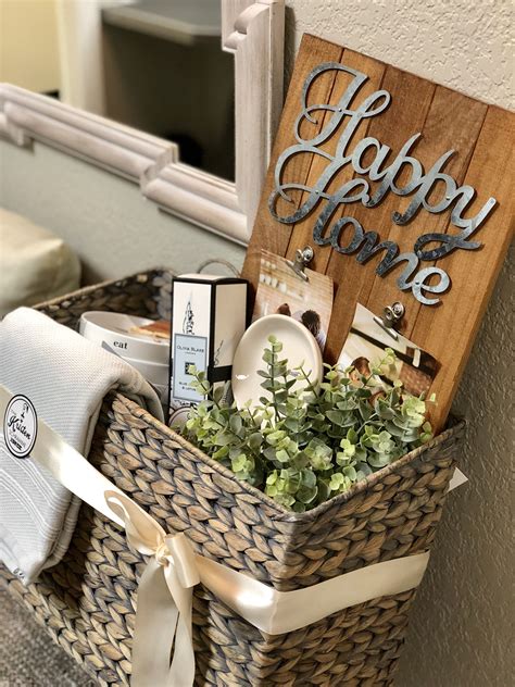 23 best housewarming gift ideas that they'll actually use. House Warming Basket idea. Joanna Gaines theme. Welcome ...
