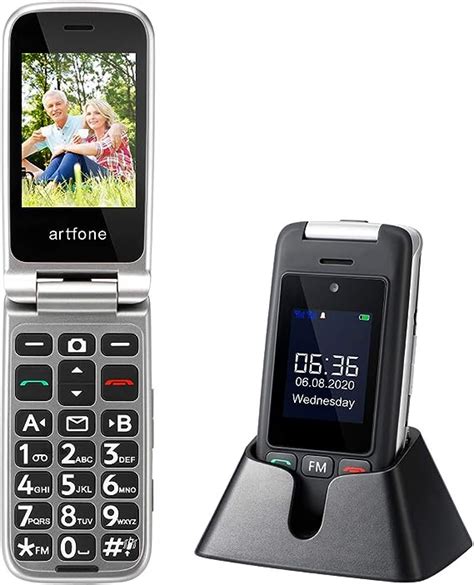 Artfone Téléphone Portable Senior à Clapet Debloqué Gsm Avec Grosses
