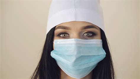 Black Woman Doctor Wearing Mask Stock Footage Video 3751013 Shutterstock