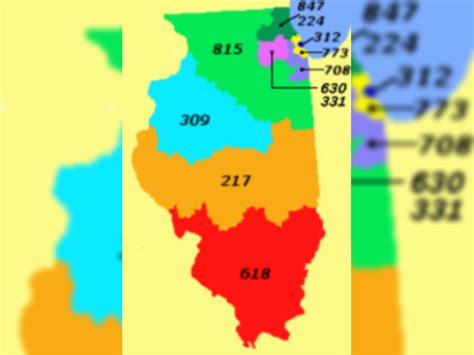 217 Area Code Map