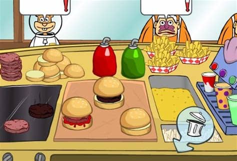 Home juegos videojuegos bob esponja: Bob Esponja cocina hamburguesas en su nuevo local
