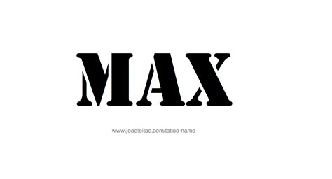 Max Name Tattoo Designs