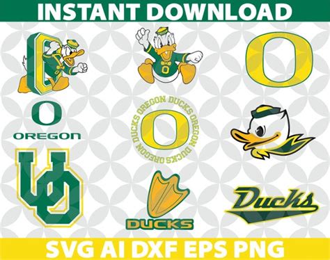 Oregon Ducks SVG Eps Ai Dxf Png Monogran Silhouete Cricut