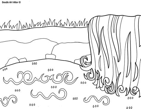 Niagara Falls Coloring Page Sketch Coloring Page
