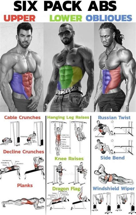 Six Pack Abs Exercise For Beginners Exercise Poster