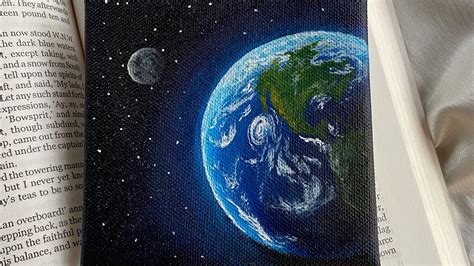 Painting Planet Earth With Acrylic Easy Space Painting For Beginners