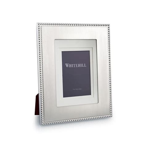 Whitehill Alexandra Bead Silver Plated Photo Frame 13x18cm Victoria