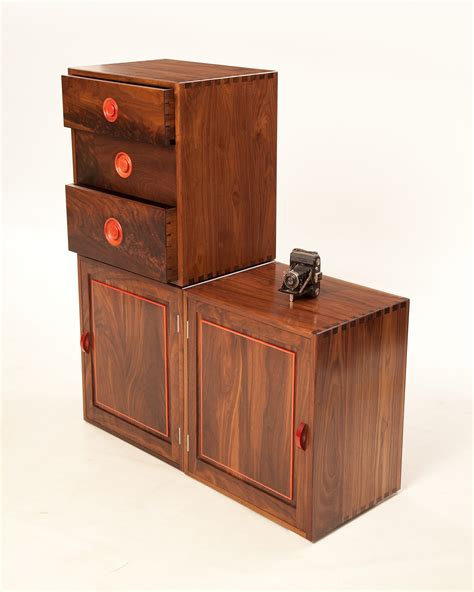 Modular storage cabinets in walnut | Makers' Eye