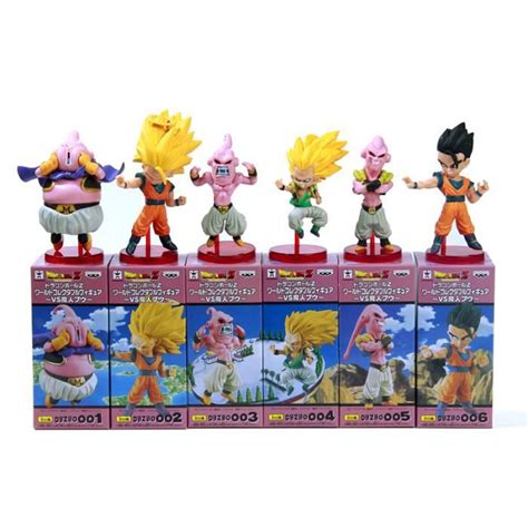 6 Pcs Dragon Ball Z Action Figures Goku Gohan Goten Buu Ubu Dragonball