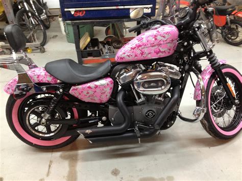 Pink Digital Camo Harley Davidson Pink Motorcycle Pink Bike