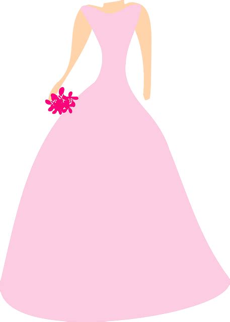 Download Wedding Gown Flower Background Royalty Free Vector Graphic
